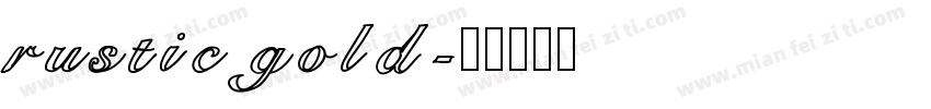 rustic gold字体转换
